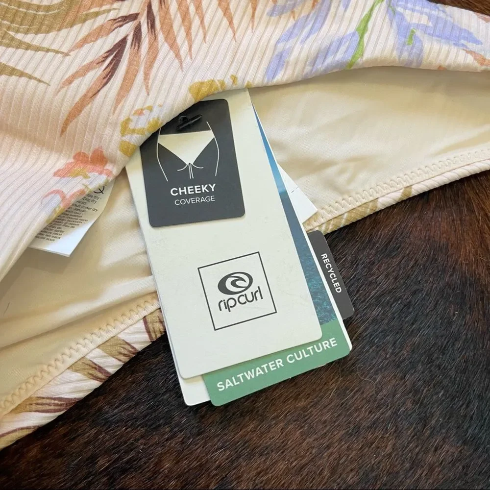 NWT Rip Curl Paradise Calling Cheeky Ribbed Bikini Bottoms - Picture 11 of 12